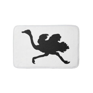 Tapis De Bain Silhouette d'autruche