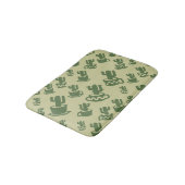 Tapis De Bain Silhouette de cactus succulent en tasses et pots (Angle)