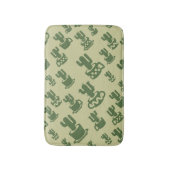 Tapis De Bain Silhouette de cactus succulent en tasses et pots (Devant (Vertical))