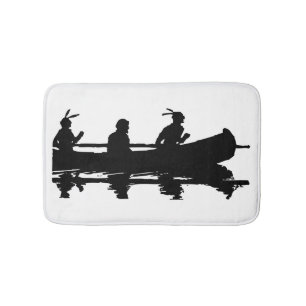 Tapis De Bain Silhouette de canoë