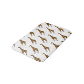 Tapis De Bain Silhouette de girafe marron et jaune (Angle)