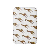 Tapis De Bain Silhouette de girafe marron et jaune (Devant (Vertical))