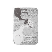 Tapis De Bain Silhouette de l'huître-Catcher - Mat de bain (Devant (Vertical))