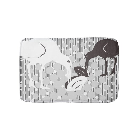 Tapis De Bain Silhouette de l'huître-Catcher - Mat de bain (Devant)