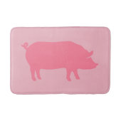 Tapis De Bain Silhouette de porc rose (Devant)