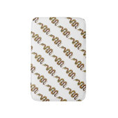 Tapis De Bain Silhouette de serpent marron et or (Devant (Vertical))