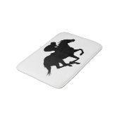 Tapis De Bain Silhouette du cheval de course (Angle)