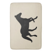 Tapis De Bain Silhouette et gabarit du cheval noir (devant Vertical)