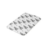Tapis De Bain Silhouette gris léopard et gris clair (Angle)