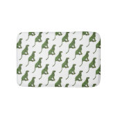 Tapis De Bain Silhouette léopard noir et vert (Devant)