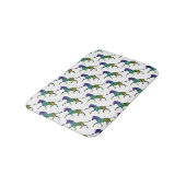 Tapis De Bain Silhouette noir et arc-en-ciel Zebra (Angle)