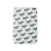 Tapis De Bain Silhouette noir et arc-en-ciel Zebra (Devant (Vertical))