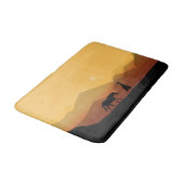 Tapis De Bain Silhouettes dans le désert (Angle)