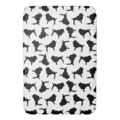 Tapis De Bain Silhouettes de chien de caniche COULEUR ARRIÈRE - (devant Vertical)