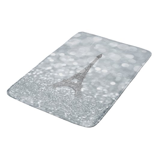 Tapis De Bain Silver Glitter (Angle)