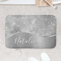 Silver Glitter Glam Bling Personalized