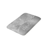 Tapis De Bain Silver Glitter Glam Bling Personalized (Angle)