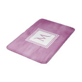 Tapis De Bain Simple clair violet subtil marbre moderne Monogram (Angle)