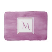 Tapis De Bain Simple clair violet subtil marbre moderne Monogram (Devant)