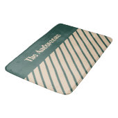 Tapis De Bain Simple et moderne Grilles de croix beige vert (Angle)