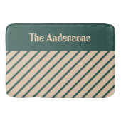 Tapis De Bain Simple et moderne Grilles de croix beige vert (Devant)