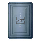 Tapis De Bain Simple gradient moderne Bienvenue Script Monogramm (devant Vertical)