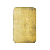 Tapis De Bain Simple gris jaune Abstrait Votre nom (Devant (Vertical))