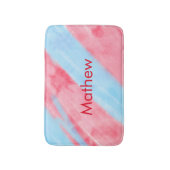 Tapis De Bain simple initial letter mongram add your name red b (Devant (Vertical))