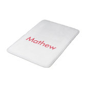 Tapis De Bain simple initial letter monogram add your name lett (Angle)