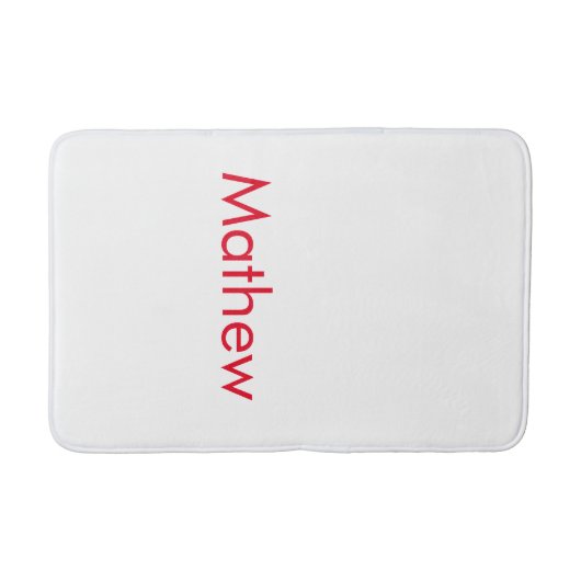 Tapis De Bain simple initial letter monogram add your name lett (Devant)