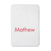 Tapis De Bain simple initial letter monogram add your name lett (Devant (Vertical))
