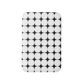 Tapis De Bain Simple Mid-Century moderne Motif noir et blanc (Devant (Vertical))