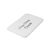 Tapis De Bain SIMPLE MINIMAL.CUTIE AJOUTER NOM BÉBÉ joyeux anniv (Angle)