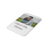 Tapis De Bain Simple minimum m et mrs ajouter votre nom photo we (Angle)
