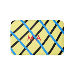 Tapis De Bain Simple monogramme ajouter votre nom lettre man min