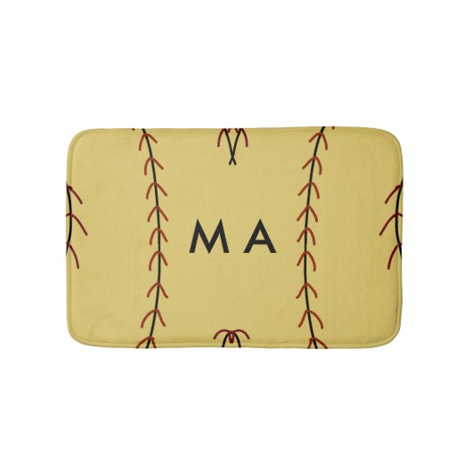 Tapis De Bain Simple monogramme ajouter votre nom lettre man min (Devant)
