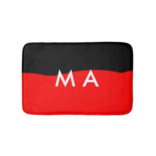 Tapis De Bain Simple monogramme ajouter votre nom lettre man min (Devant)