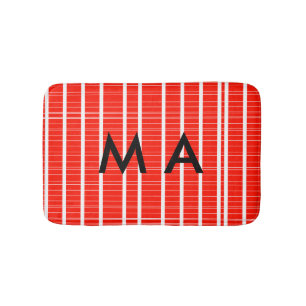 Tapis De Bain Simple monogramme ajouter votre nom lettre man min