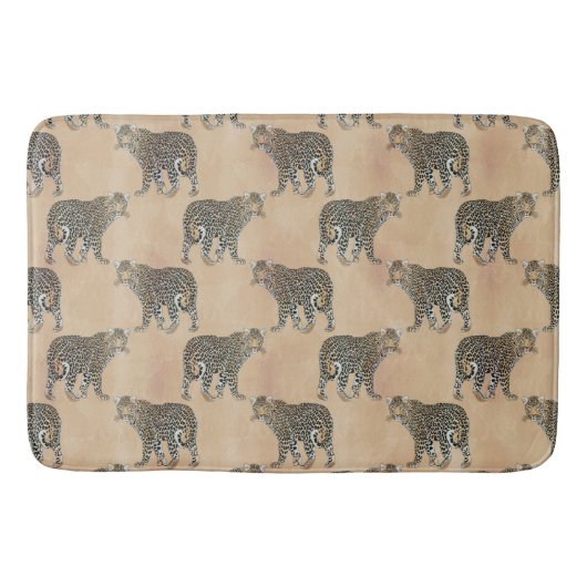 Tapis De Bain Simple Motif animal léopard doré (Devant)
