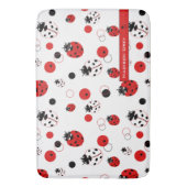 Tapis De Bain Simple Motif Ladybug rouge, noir et blanc (devant Vertical)