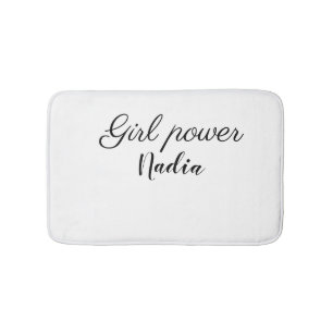 Tapis De Bain simple pouvoir minimal des filles ajouter le nom t