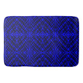 Tapis De Bain Simple Scribble | Carreaux miroir | Bleu | (Devant)