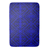 Tapis De Bain Simple Scribble | Carreaux miroir | Bleu | (devant Vertical)