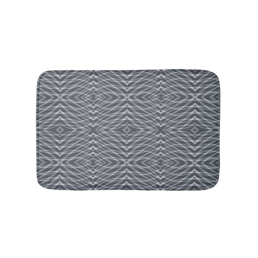 Tapis De Bain Sine Wave Pulse Signal moderne Art Abstrait Design (Devant)