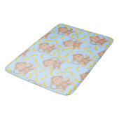 Tapis De Bain Singe Cheeky avec Mat Bain Bleu Banana (Angle)