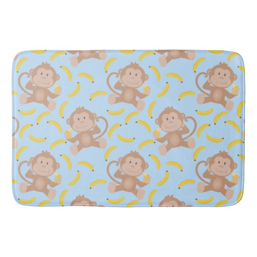 Tapis De Bain Singe Cheeky avec Mat Bain Bleu Banana (Devant)