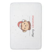 Tapis De Bain Singe Noël Neige Hiver Animaux Singes (devant Vertical)