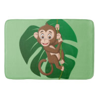 Singe sur la vigne Design Bain Mat