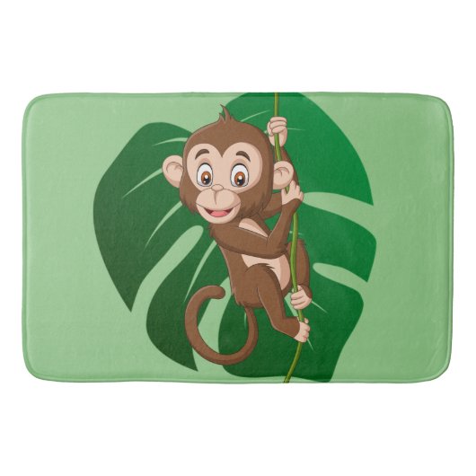 Tapis De Bain Singe sur la vigne Design Bain Mat (Devant)