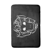 Tapis De Bain Singe tribal noir et blanc (Devant (Vertical))